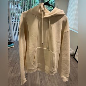Frame Mens Natural Hoodie Medium in White